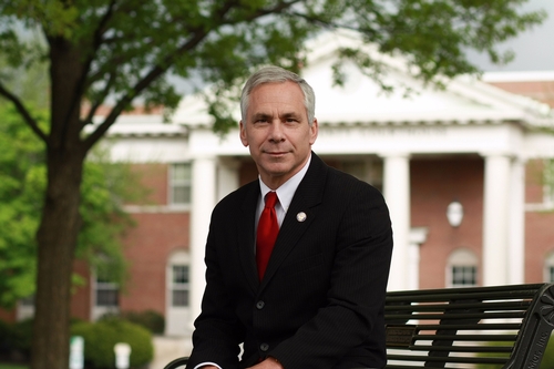 Mayor Dennis Hanwell on the Square