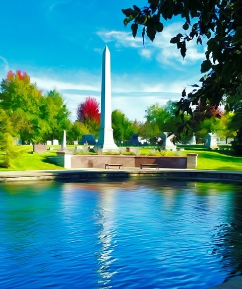 picture of monument at Spring Grove